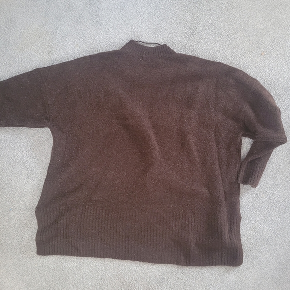 VERO MODA oversize boxy chocolate brown mock neck sweater size 3X - Picture 2 of 5